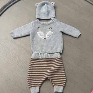 Adorable Gray and Brown Kids Matching Set